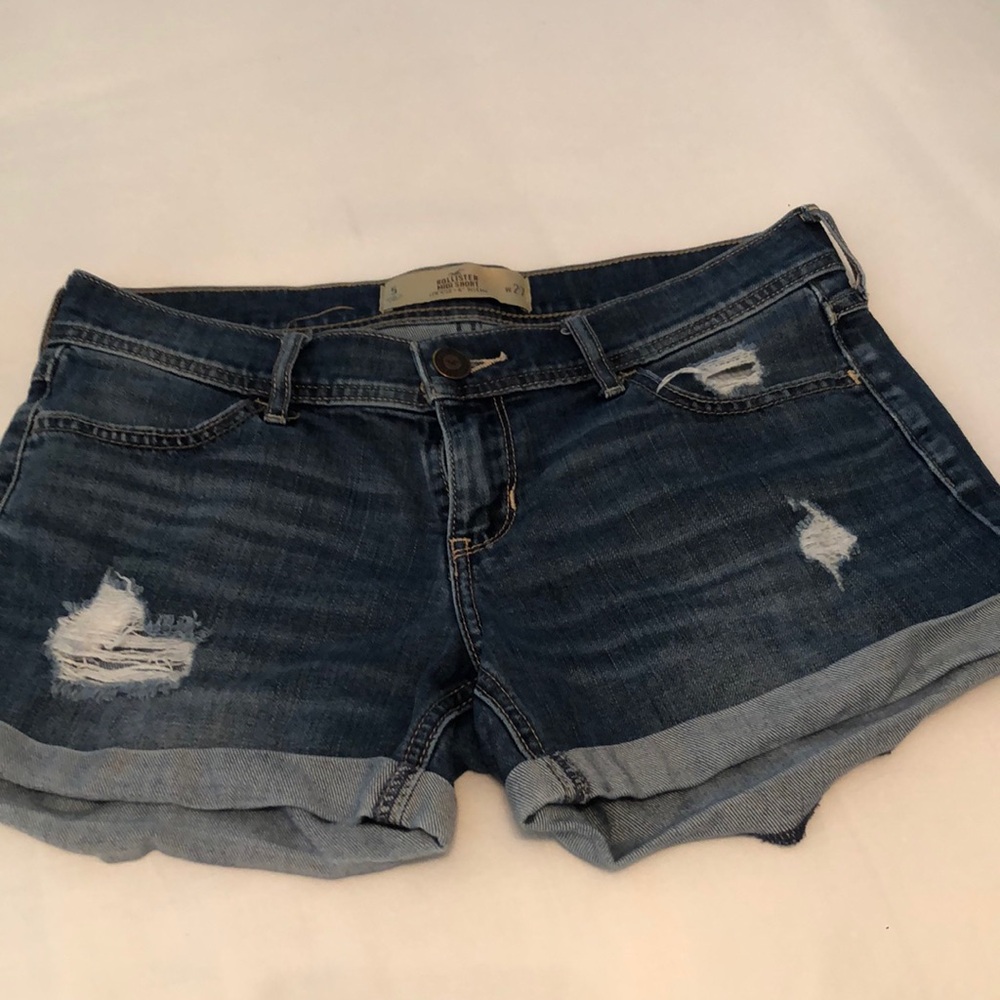 Hollister Distressed Blue Jean Shorts